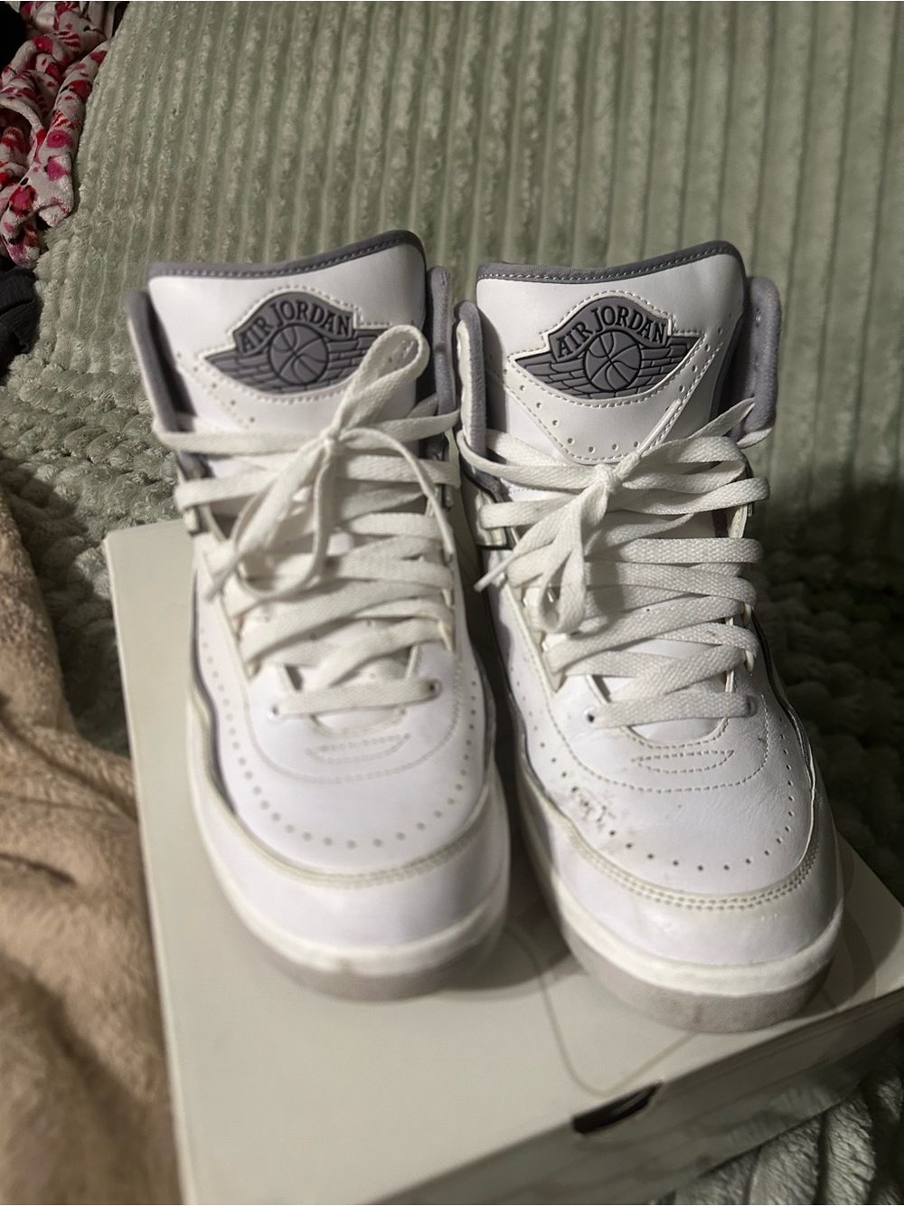 Nike Air Jordan White and Gray Men's Sneakers